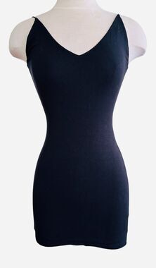 Wilfred Free Women X-Small  Black Mini Spagetti String Straps Bodycon Dress